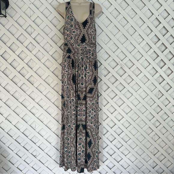 Anthropologie Maeve Jantina Geometric Maxi Dress Boho Chic Sz Large - Picture 4 of 9